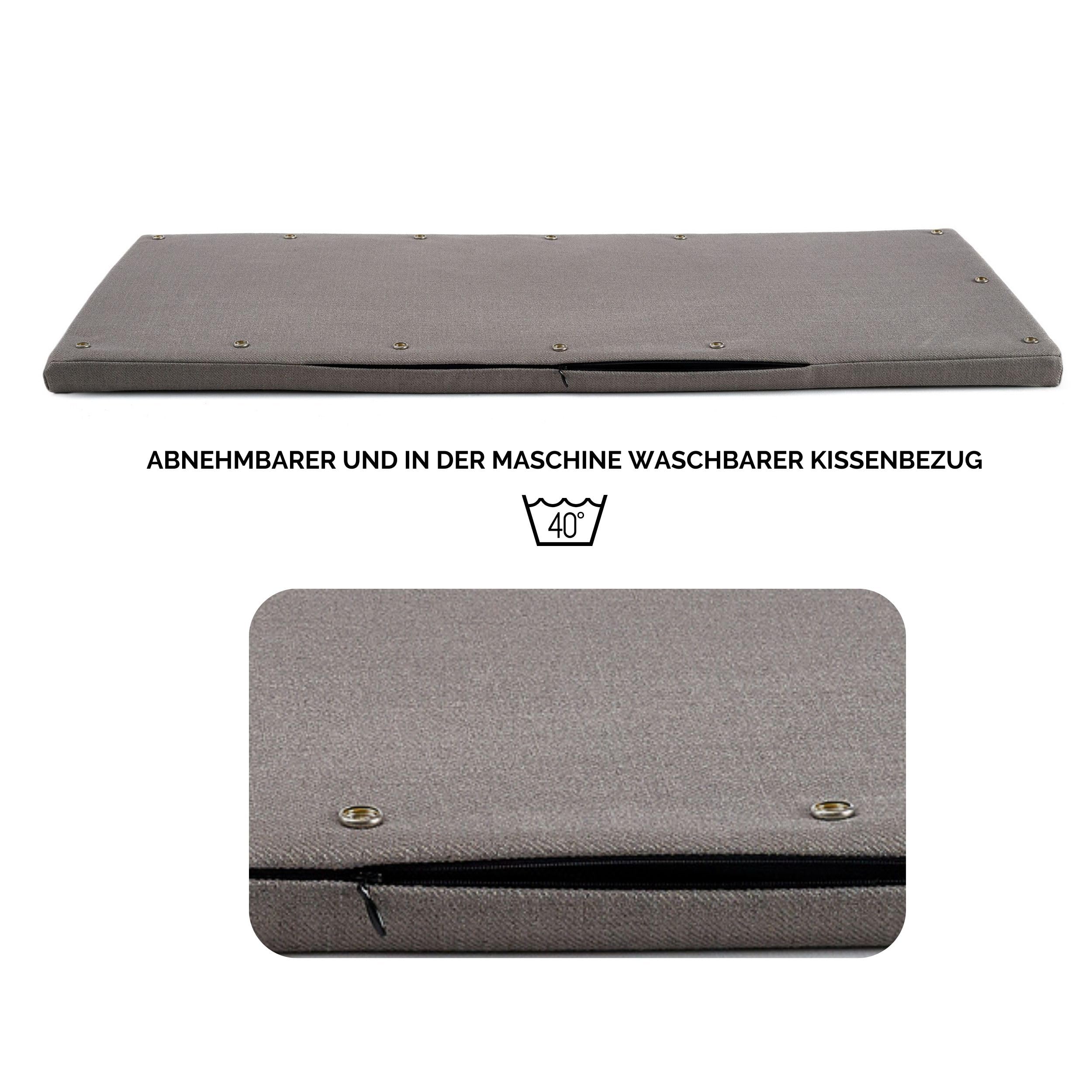 COSY AND DOZY - Lettino da Parete per Gatti | Letto per Gatti | Colore Legno wengé | Colore Cuscino Grigio Scuro | 90 cm x 41 cm