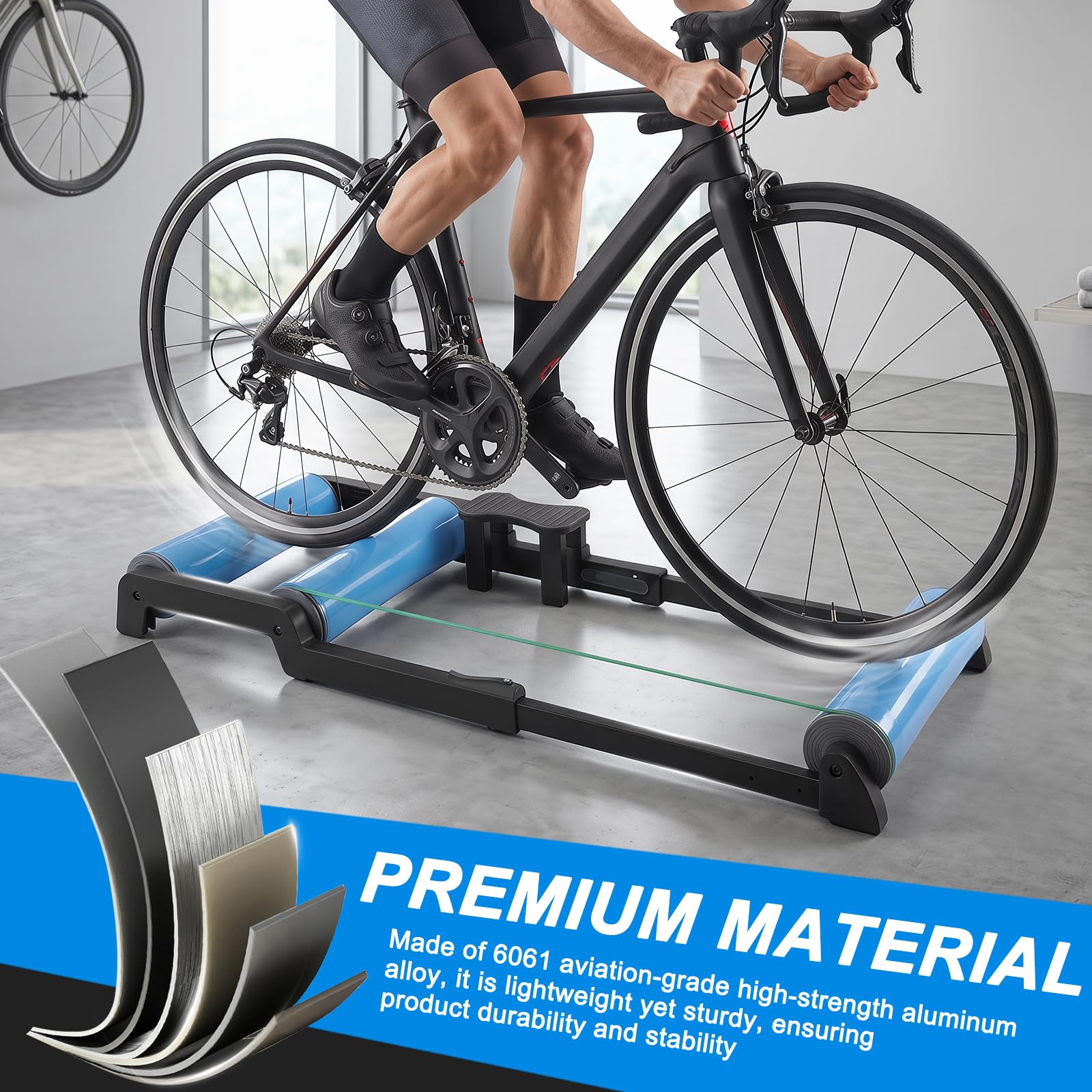 Fahrrad-Übungsrolle, abnehmbar, professionell, rutschfest, aus
