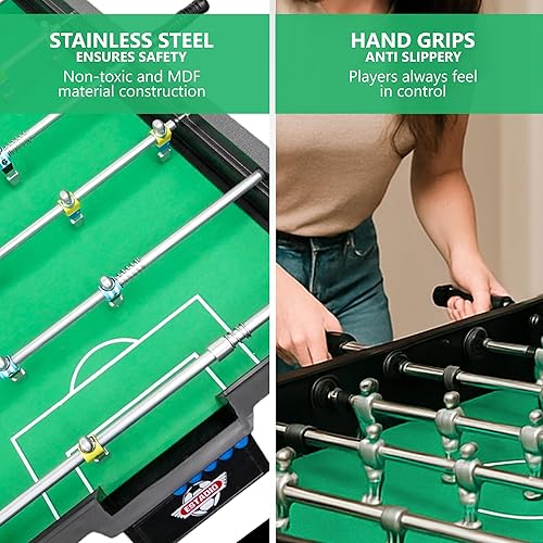 Vista 4 de Outdoor Foosball Table Adult Size - Game Tables for Adults with Balls & Players - Soccer Table Game for Indoor Use - Weatherproof Perfect for