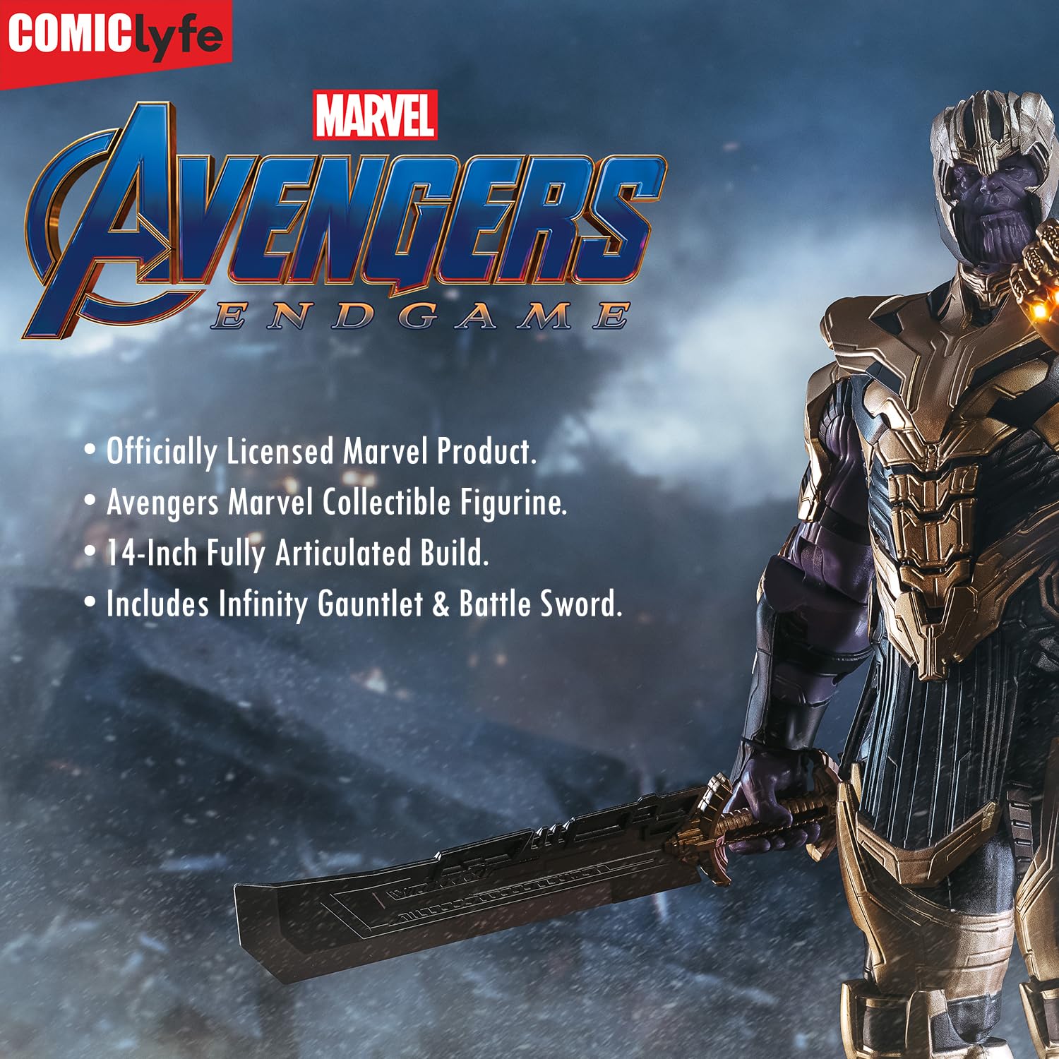 稀少 Marvel Thanos サノス フィギュア Art Asylum製 Buy Marvel Thanos 14 Inch Superhero Action Figure Toy with Double