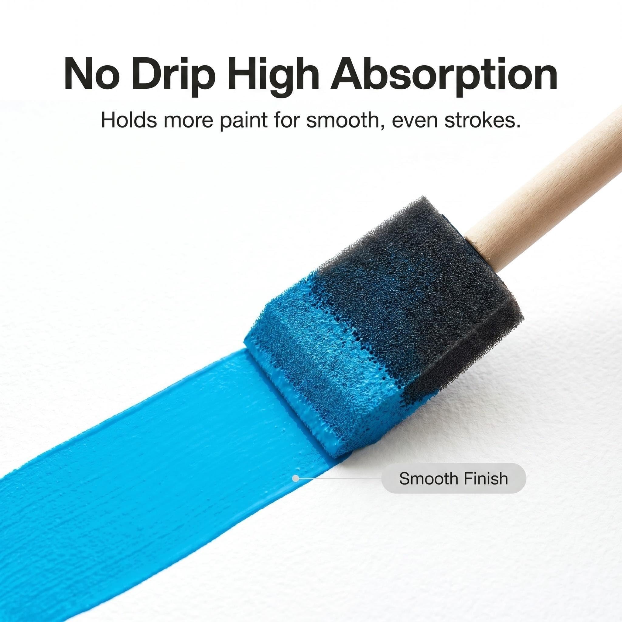 21pcs Poly Foam Brushes - High Density Foam Set -4 21pcs Poly Foam Brushes - High Density Foam Set -4