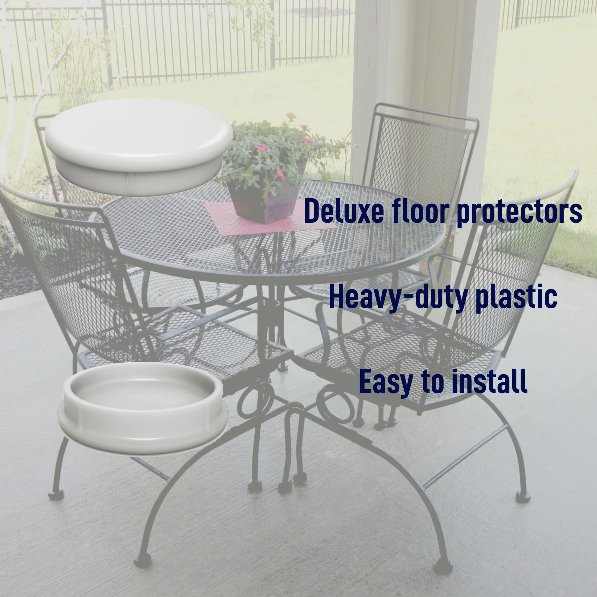 Lot de 20 protections de sol pour pieds de chaise de 3,2 cm – Protections de sol de luxe pour meubles – Protections de sol pour patio, intérieur et extérieur – Patins de chaise pour protection contre