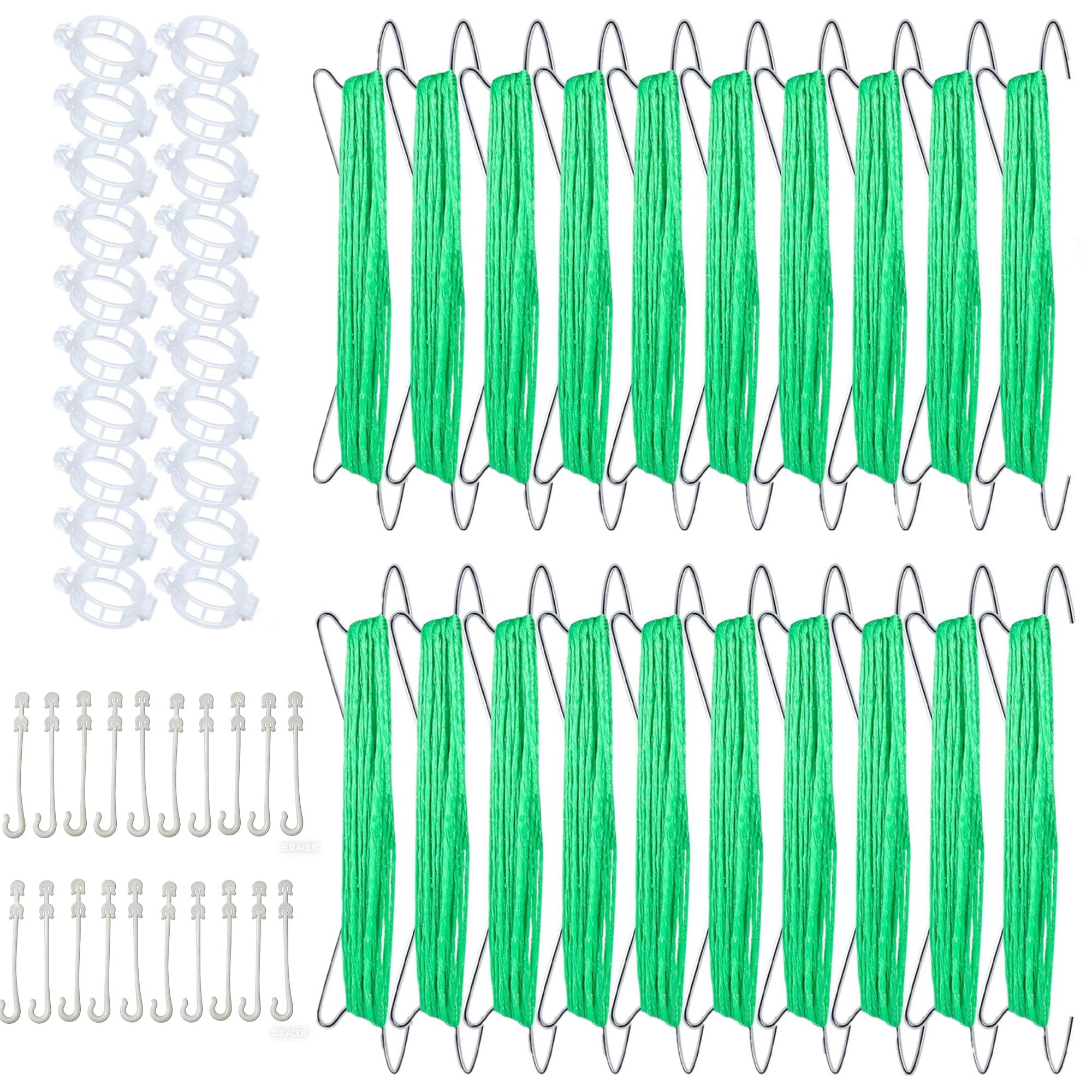 Crochets pour tomates avec ficelle de 10 m clips support légumes et fruits