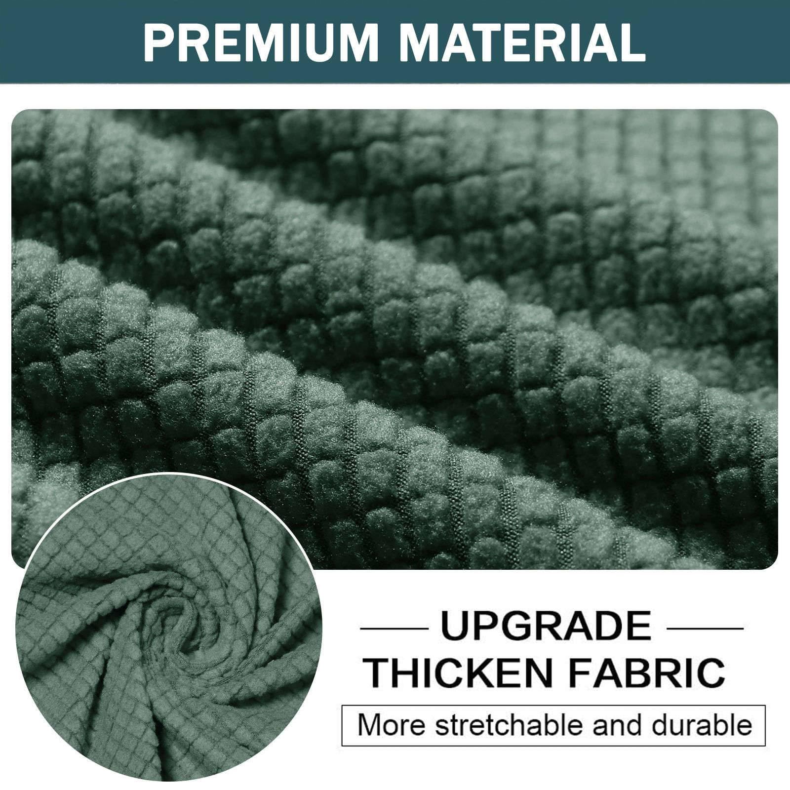 ZRCYXDW Swivel Barrel Chair Cover, Stretch Checkered Armchair Covers Round Tub Chair Covers Club Chair Slipcover for Hotel Dining Room Decorative-Green-1 Piece