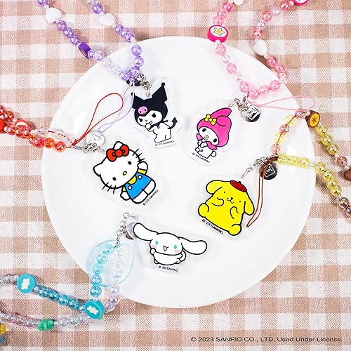 Miniatura 7 de iFace Hello Kitty and Friends - Correa universal con cuentas para teléfono, bonita cadena de muñeca, correa de decoración estética para teléfono