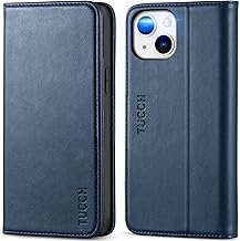 TUCCH Hülle für iPhone 14 5G Schutzhülle [RFID Blocker] [Kartenfach] TPU [Standfunktion] Lederhülle Klappbar Stoßfest Flipcase, Brieftasche kompatibel mit iPhone 14 2022 (6,1 Zoll) Dunkelblau