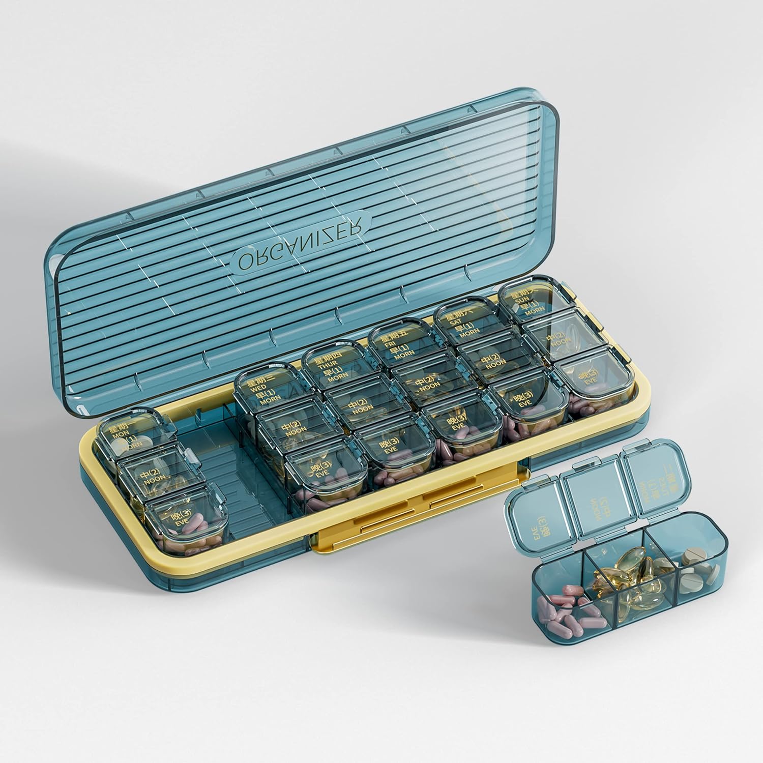 OFIDUS 21 Cells 3 Times a Day Pill Organizer