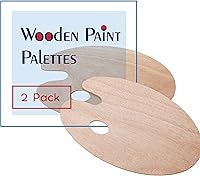 Vista 2 de Mr. Pen Paleta de madera para artistas, paquete de 2 paletas de aceite