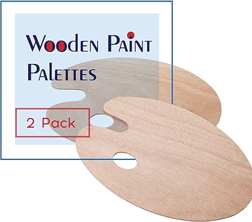 Miniatura 2 de Mr. Pen Paleta de madera para artistas, paquete de 2 paletas de aceite