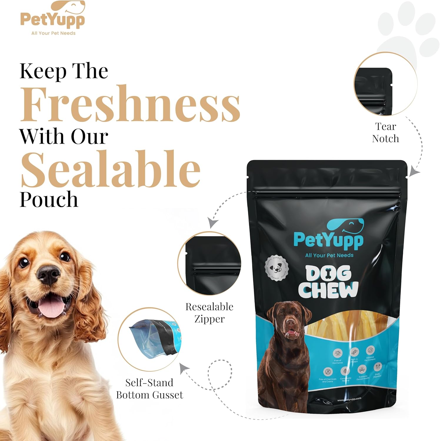 Beef Tendons for Dogs, 14oz - Single Ingredient & High-Protein Dog Treats for Small, Medium & Large Dogs - Natural Beef Jerky & Rawhide-Alternative Dog Chews - No Preservatives Added