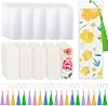 50 Pieces Watercolor Paper Blank Bookmarks with 50 Pieces Colorful Tassels 50 Pack PVC Bookmark Sleeves Watercolor Paper Bookmarks for Classroom Projects Gifts Tags Crafts, 1.9 x 5.9 Inch