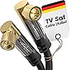 KabelDirekt - SAT Cable - Coaxial, Internet & Satellite TV/Aerial Cable, F-Connector - Designed in Germany - 90^0 angled - 1m (Radio, DVB-T2/DVB-C/DVB-S2 - black) KabelDirekt - SAT Cable - Coaxial, Internet & Satellite TV/Aerial Cable, F-Connector - Designed in Germany - 90^0 angled - 1m (Radio, DVB-T2/DVB-C/DVB-S2 - black)