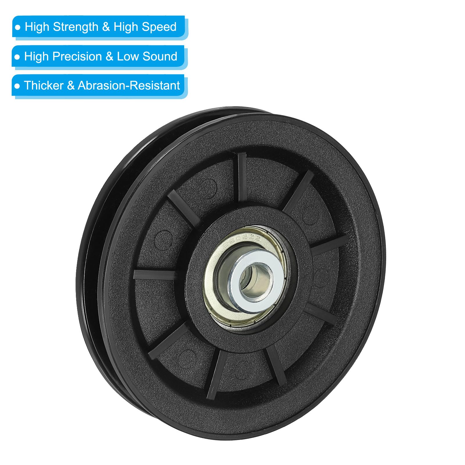 PATIKIL Polea De Rodamiento Universal 100mm/3.9", 2 Piezas Polea De Nylon Para Rodamiento De Elevación Para Equipo De Gimnasio Máquina De Cable