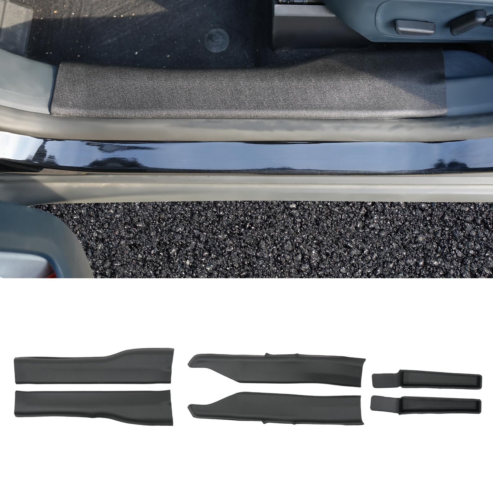 Door Sill Protector Compatible with 2022-2025 2026 Ford Maverick Inner Step Protector Side Edge Step Guard Car Door Dust Shield Cover 2024 Maverick Exterior Accessories (6PCS)