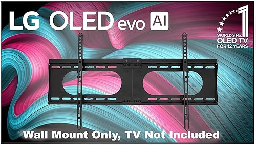 Cheetah CH-LGOLEDEVO - Soporte de pared inclinable para televisores LG EVO OLED de 37-80 pulgadas, pantallas más nuevas de hasta 100 pulgadas, 165
