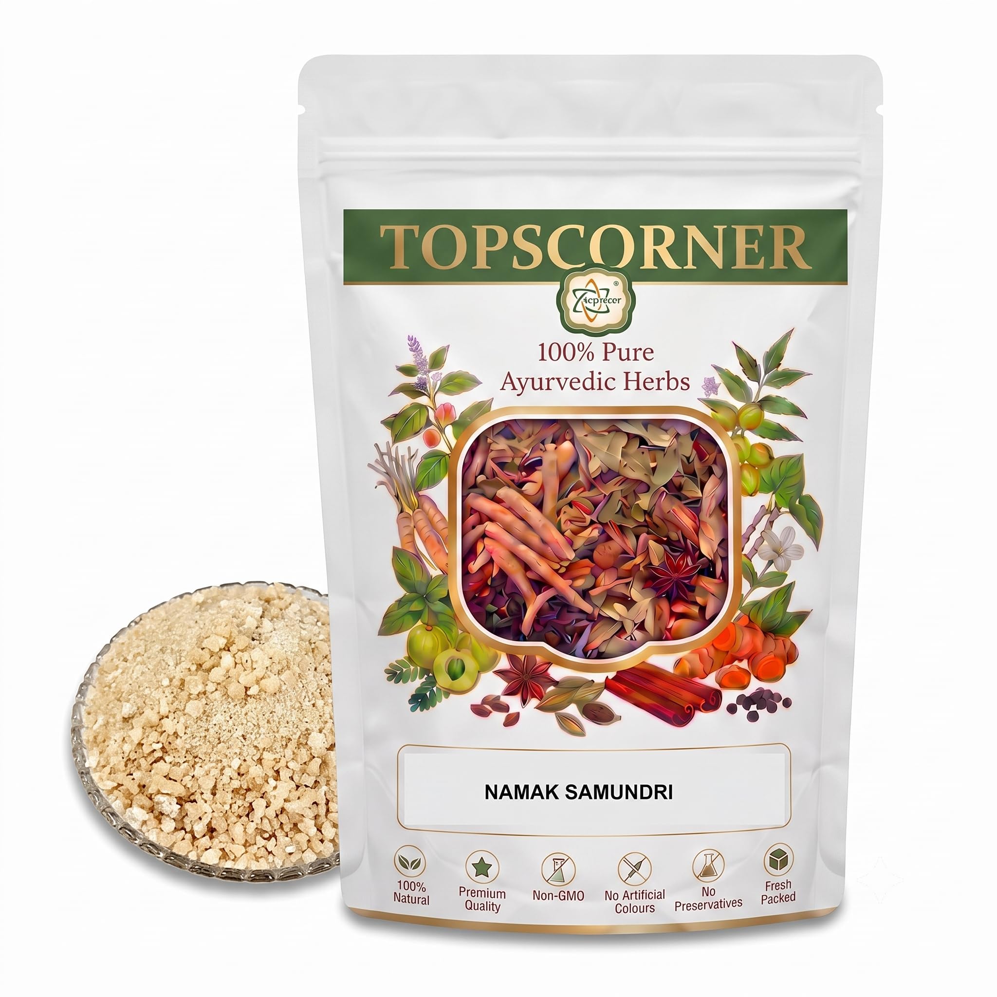 Topscorner Namak Samundri Natural Ocean Salt, 500g, Pack of 2-picture-33