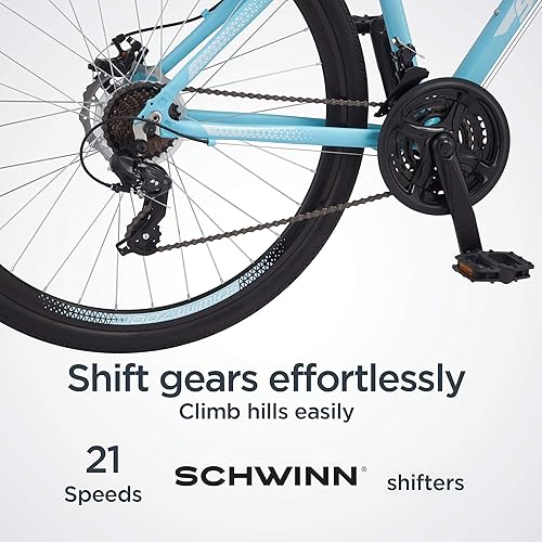 Miniatura 4 de Schwinn GTX Comfort Adult Hybrid Bike Dual Sport Bicycle Lightweight Aluminum Frame Multiple Colors