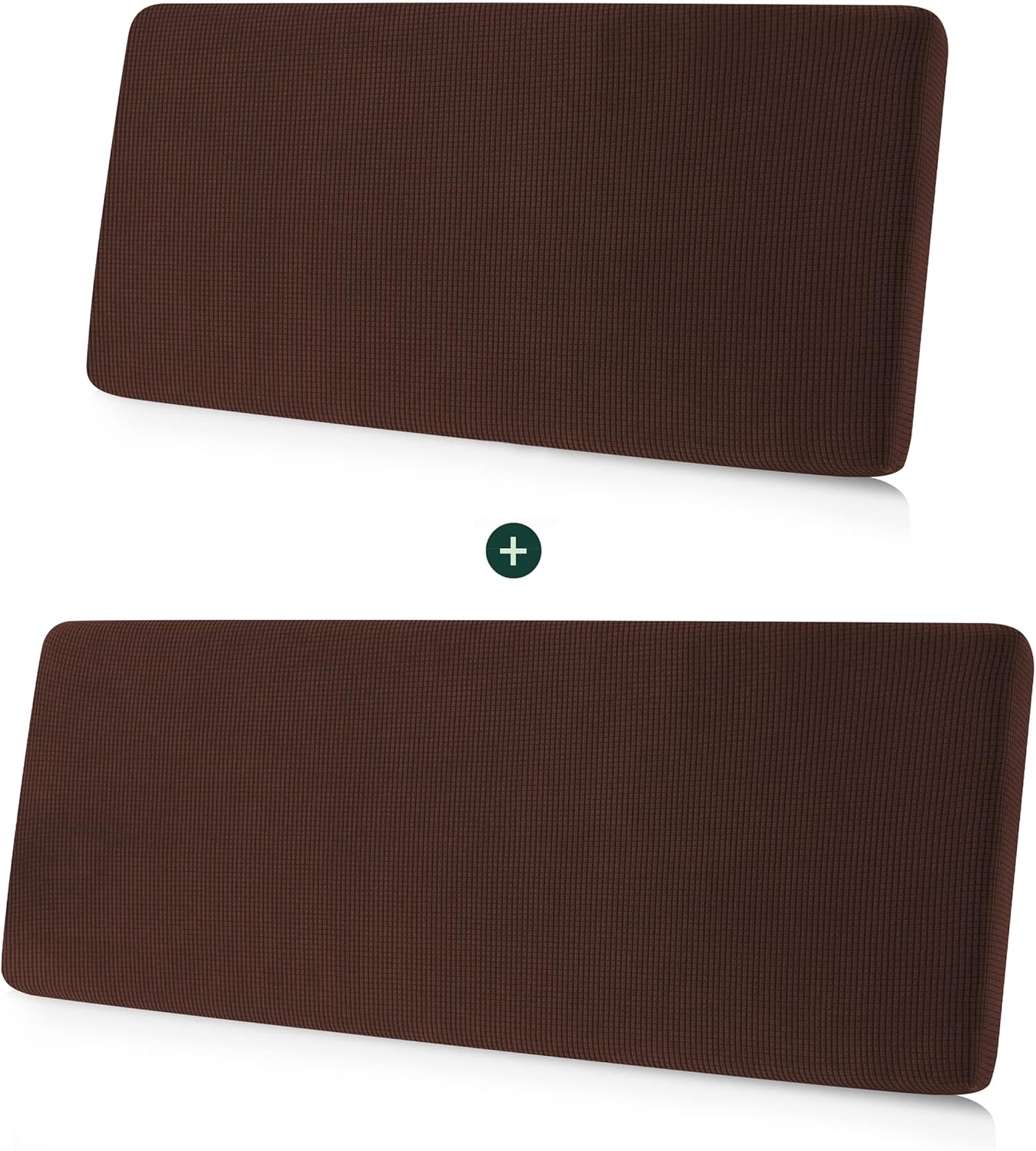 CHUN YI Stretch Cushion Cover Medium Bundles Large, Suitable for Loveseat and Sofa, Chocolate