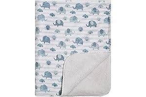 Mon Lapin Blue Elephant Baby Blanket