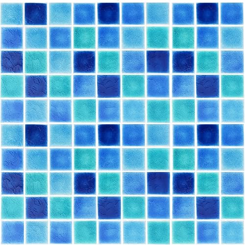 Miniatura 9 de Poromoro Azulejos portugués españoles adhesivos de mosaico para cocina y baño, juego de 16 unidades (3.9, 70)