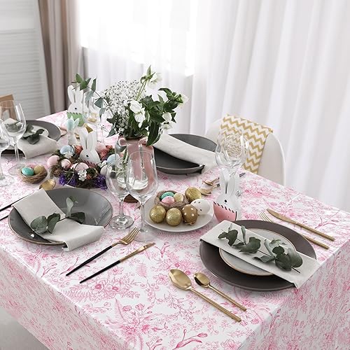 Miniatura 10 de Mantel de plástico de Navidad de 12 piezas, mantel rectangular de plástico, desechable, de 54 x 108 pulgadas, para decoración de Navidad,