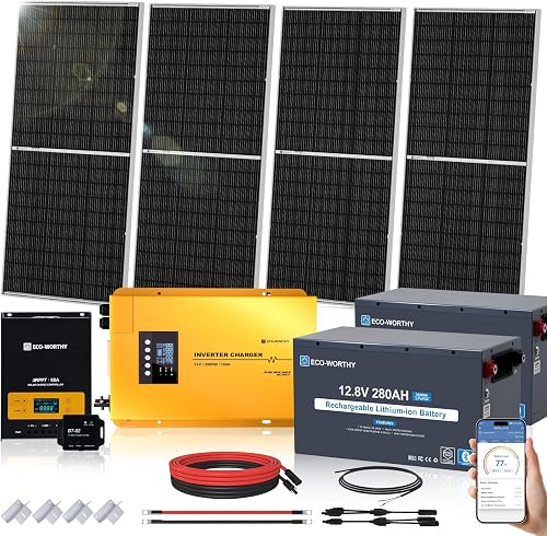 ECO-WORTHY 800W complete off-grid solar system with batteries and inverter