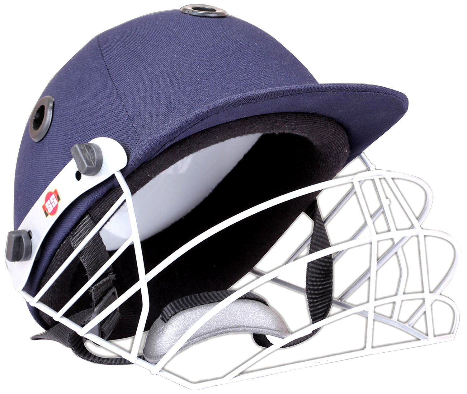 SS Prince Cricket Helmet | Navy Blue | Size: Small | For Men & Boys | Mild Steel Grill | Eva Padding