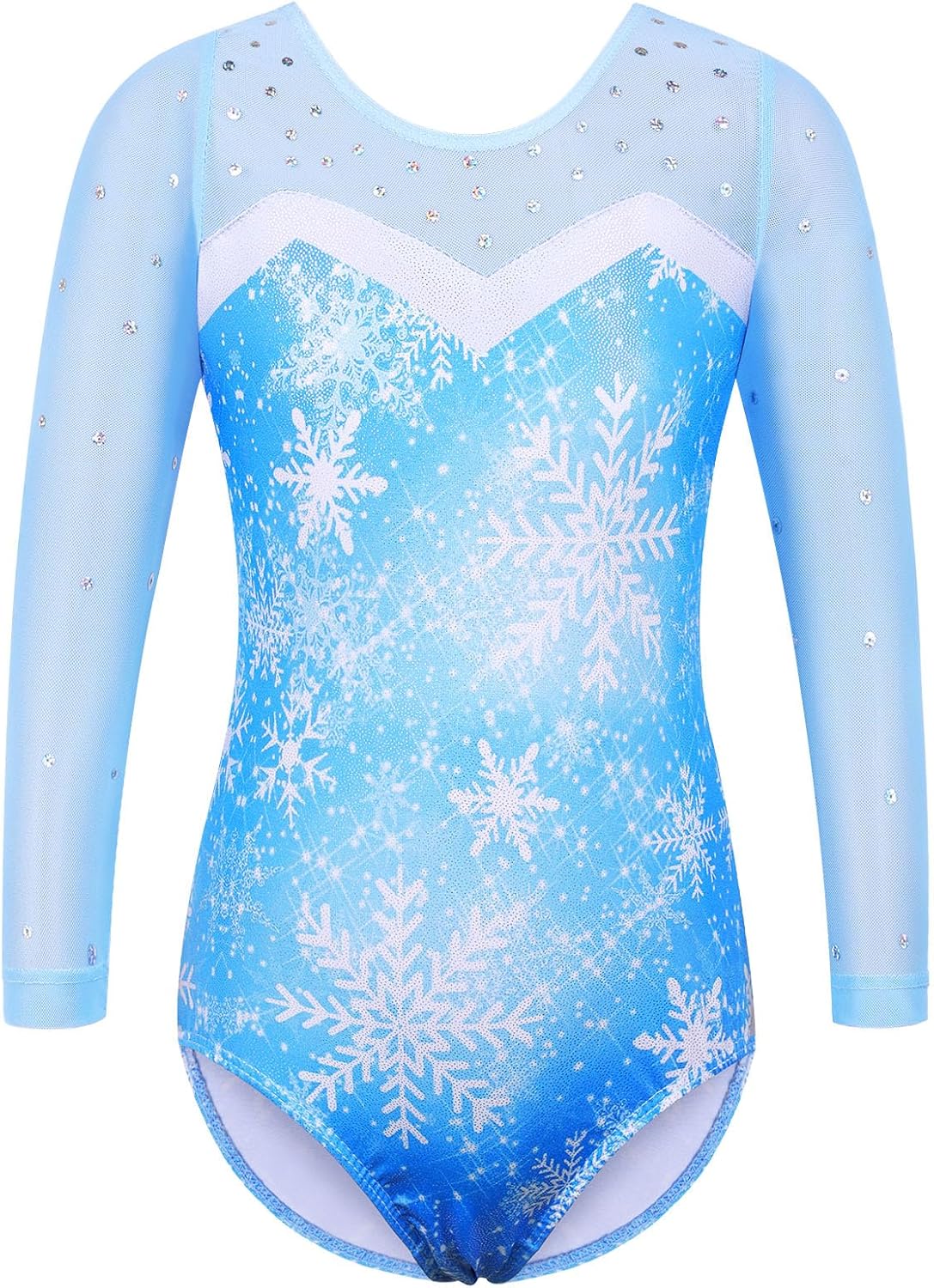BAOHULU Gymnastics Leotard for Girls with Shorts Set 3/4 Sleeve Kids Shiny Practice Dancewear - Image 2