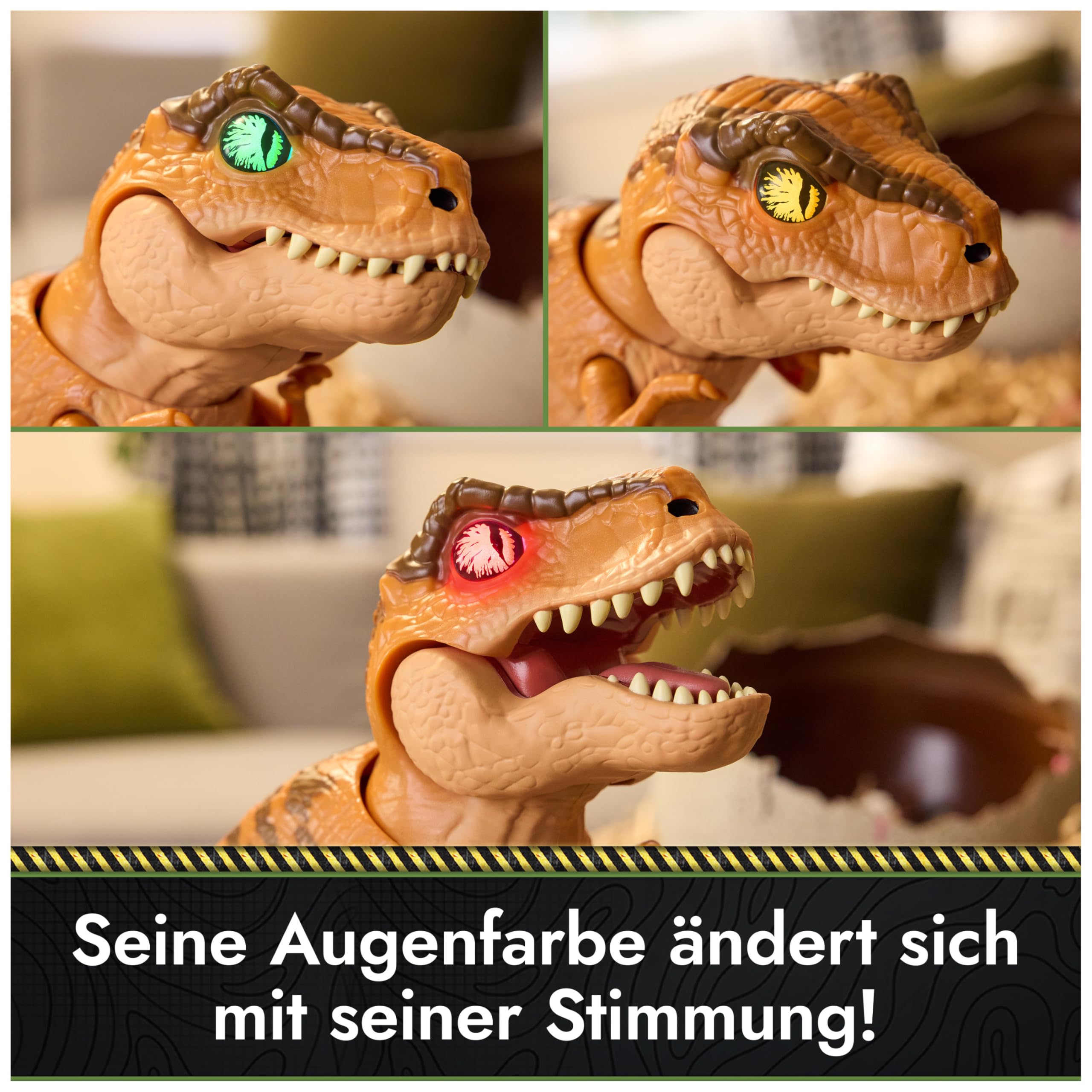 Primal Hatch – Jurassic World T-Rex im Ei, über 100 Soundeffekte und Reaktionen, interaktives Spielzeug für Kinder ab 5 Jahren