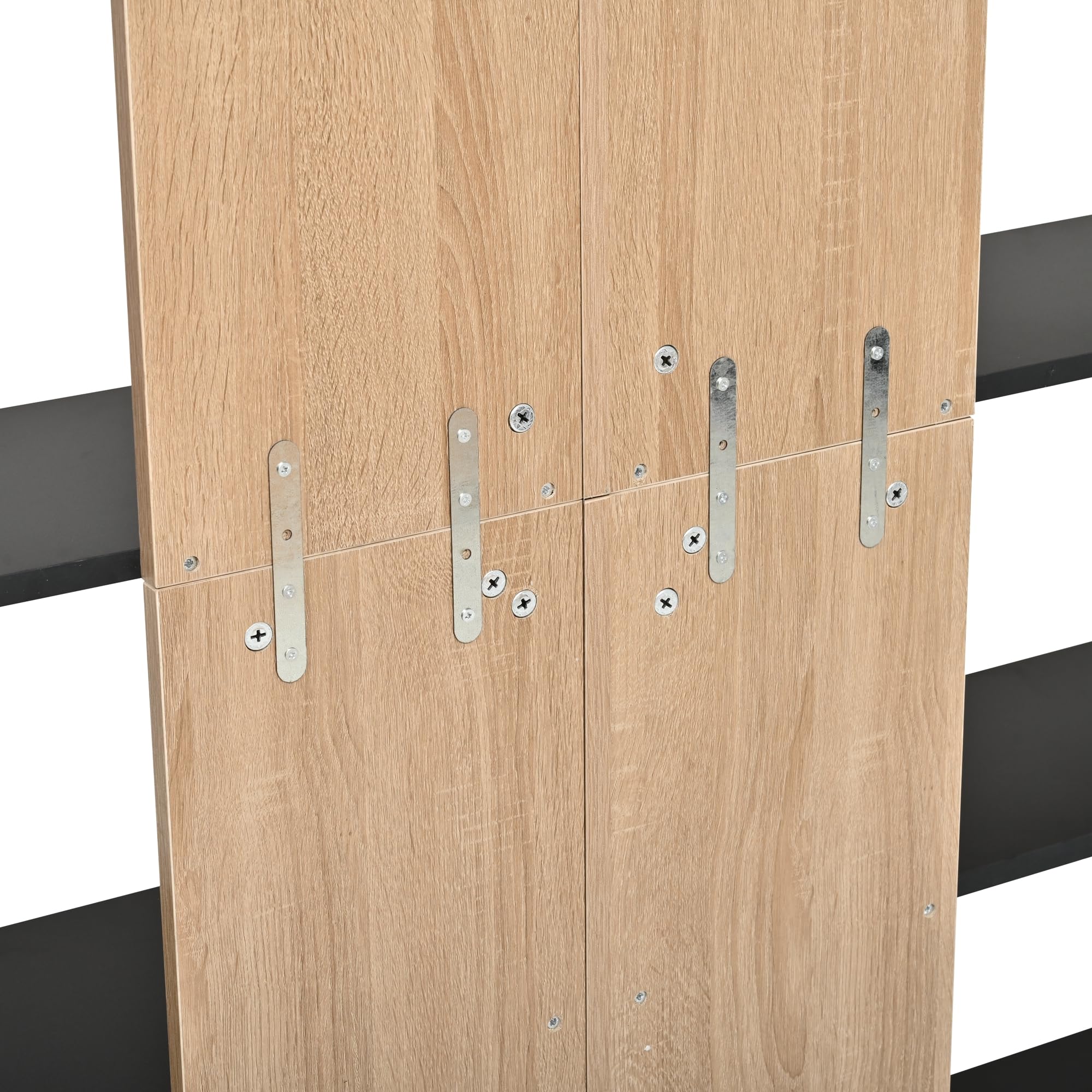 Libreria alta 160 cm, scaffale a 5 livelli, scaffale aperto (colore legno)