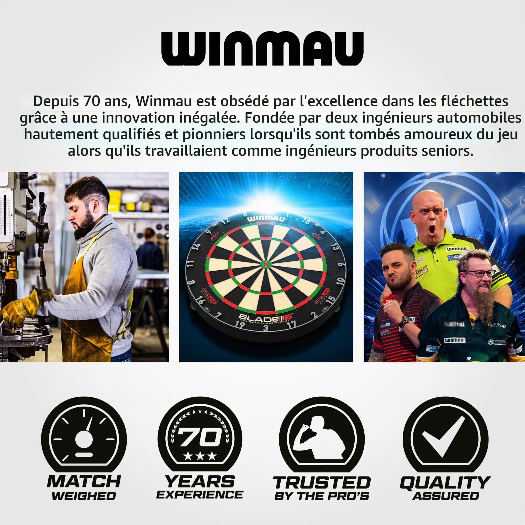 WINMAU Michael Van Gerwen MvG Signature Edition – Fût de 18 g / poids total 20 g – 90 % tungstène – Jeu de fléchettes professionnelles à pointe souple avec vols de fléchettes et tiges