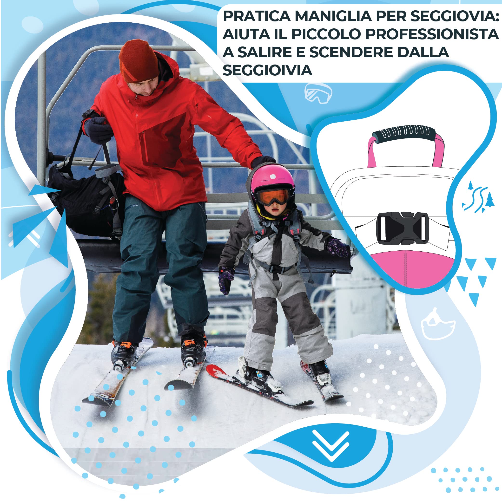 Sklon Zaino con Imbracatura accompagnare i più Piccoli nei Loro Primi Passi su Sci e Snowboard; puoi insegnare ai Tuoi Bambini Le basi dello Sci e dello Snowboard