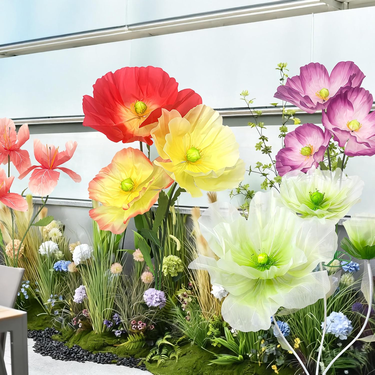 Giant Flowers for Wedding Backdrops, Large Artificial Flower for Christmas Party, Big Flower for Decoration Living Room Oversize Fake Flowers Professional Jumbo Photography Styling - Image 6