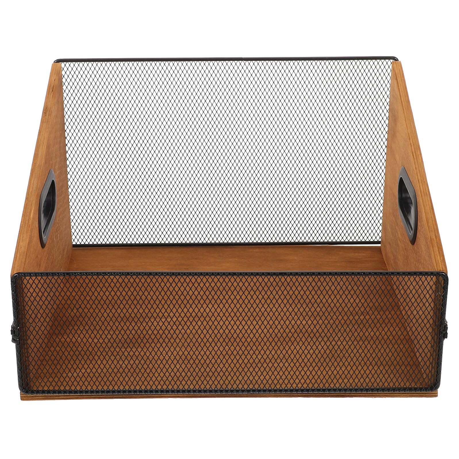 Support Organiseur pour Albums Vinyles en Bois Massif | Boîte de Rangement 36x30x21.5 CM