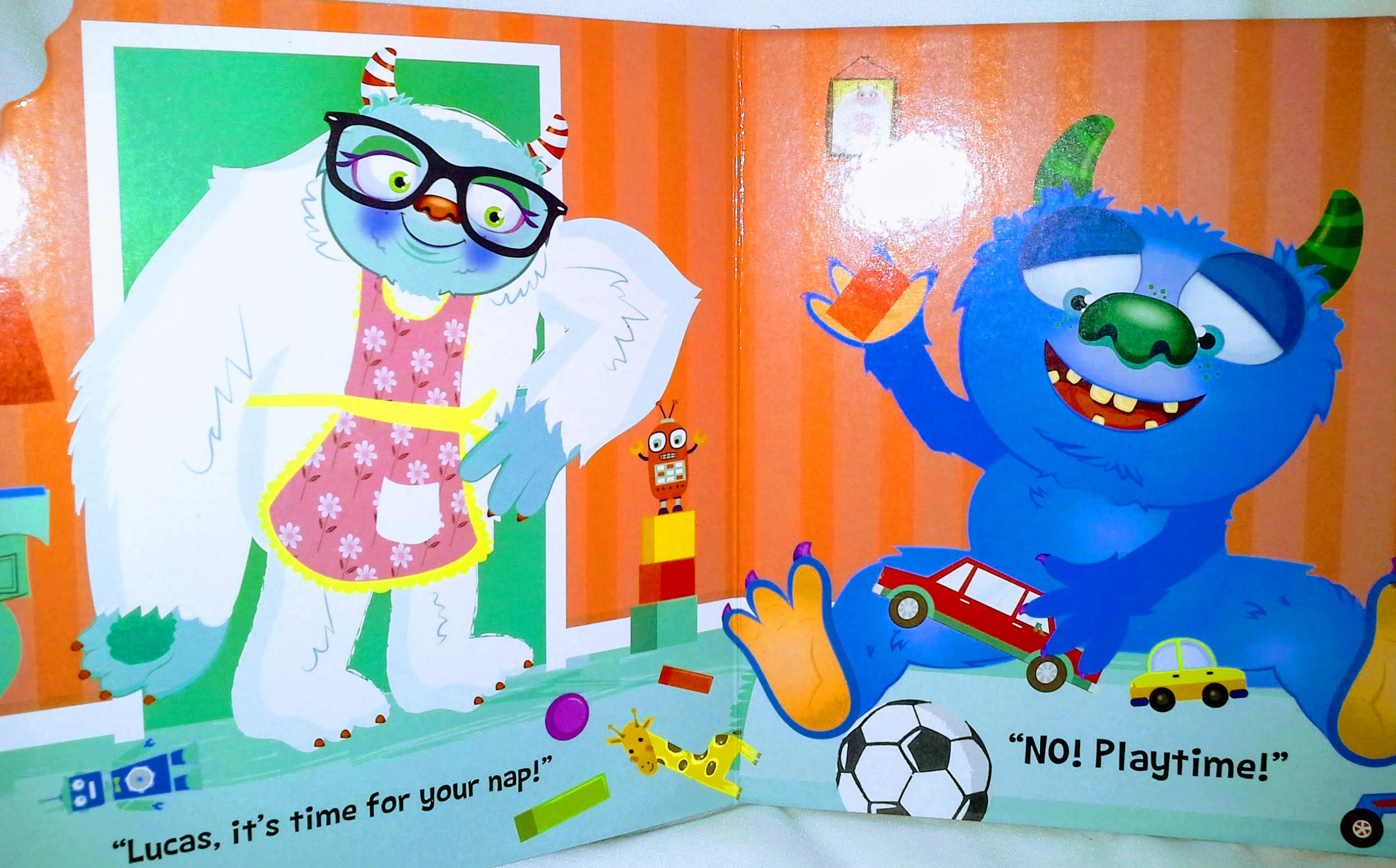 Nap Time with Monster Lucas Big Children's Shaped Board Book