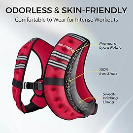 PACEARTH Weighted Vest,6lb/8lb/10lb/12lb/16lb/20lb/25lb/30lb Weight Vest with Reflective Stripe, Body Weight Vests for Women, Men, Weight Loss Workout, Strength Training, Running, Walking, Jogging