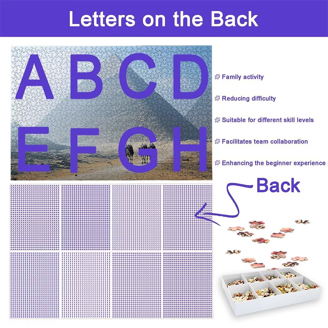 Egipt puzzle dla dorosłych 5000, 5000 puzzli dla dorosłych, 156,5 x 105,5 cm twarde niemożliwe drewniane puzzle, wymagająca gra dla całości dla kobiet, prezenty dla mężczyzn, motyw: (zwierzę), -7239