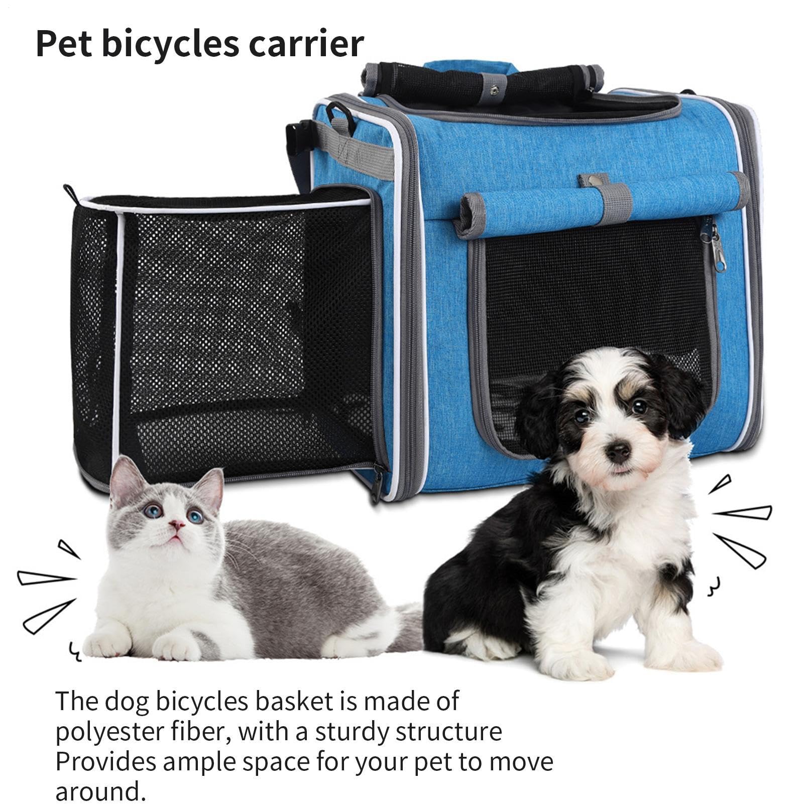 Hund Fahrradkorb Fahrrad Hundekorb Vorne | Einstellbare Tasche Rucksack Belüfteter Transportbeutel Für Transport Ausflug Radfahren Camping Wandern