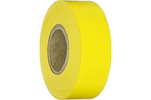 Brady Yellow Marker Tape: Boundaries and Hazards, 1.188" Width, 300' Length