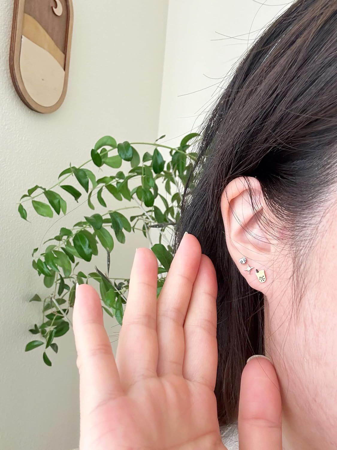 Dainty Little Tiny Thing’s Wish Upon a Star Stud Earrings By Plant Dosage – Nature-inspired Jewelry – Stainless Steel – 18k Gold – 18k Rose-Gold Plated – Cute Glass Jar Packaging – Plastic-Free