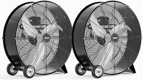 Miniatura 12 de ROVSUN Ventiladores de piso de 20 pulgadas, ventilador de piso industrial de metal resistente de alta velocidad para comercial y residencial,