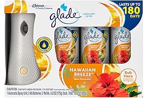 Glade Automatic Spray Air Freshener Dispenser with 3 Hawaiian Breeze Refills