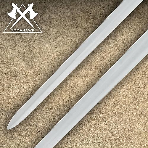 Miniatura 4 de Tomahawk - Espada ancha corta de guerrero de la Edad Media Hoja de doble filo de 17 pulgadas Espada ancha medieval Reproducción auténtica Mango