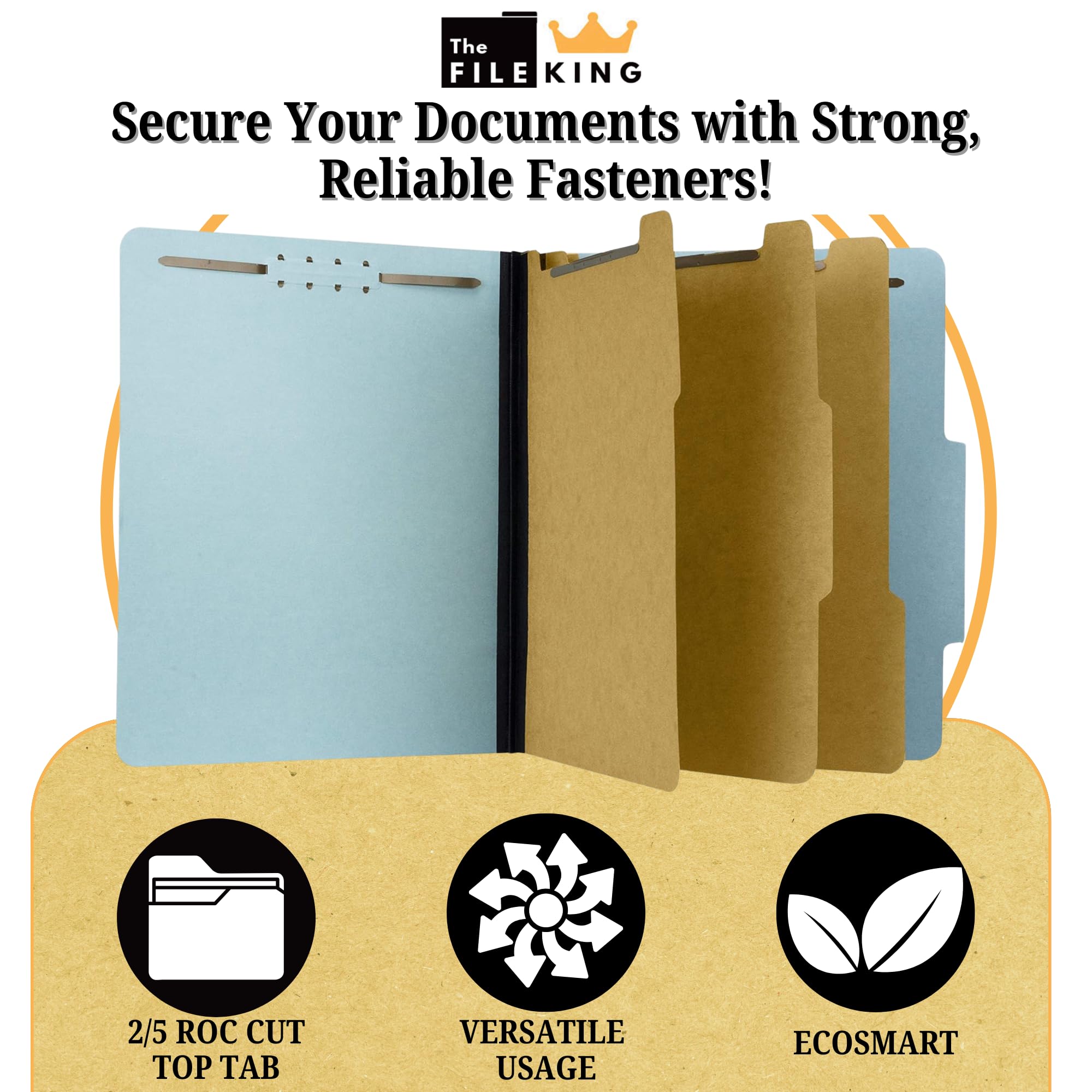 File Divider Blue Snapklik.com : The File King Three Divider Pressboard Classification ...