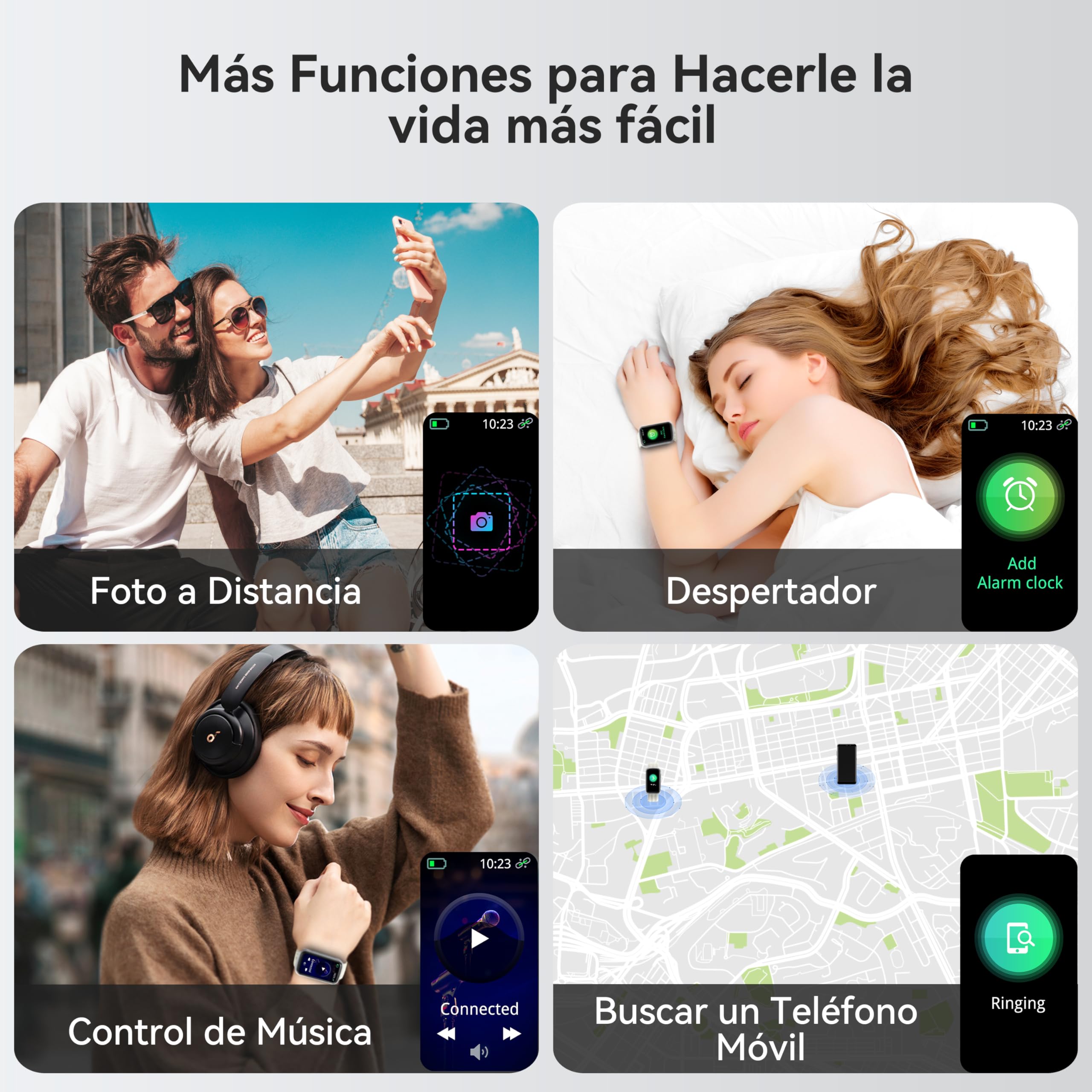 OUKITEL Smartwatch Donna Uomo con 2 Cinturini, Orologio Smartwatch 24+ Modalità Sportive, Fitness Tracker con Sonno/SpO2/24H Cardiofrequenzimetro, Impermeabile IP68 Smart Watch Bianco per Android iOS