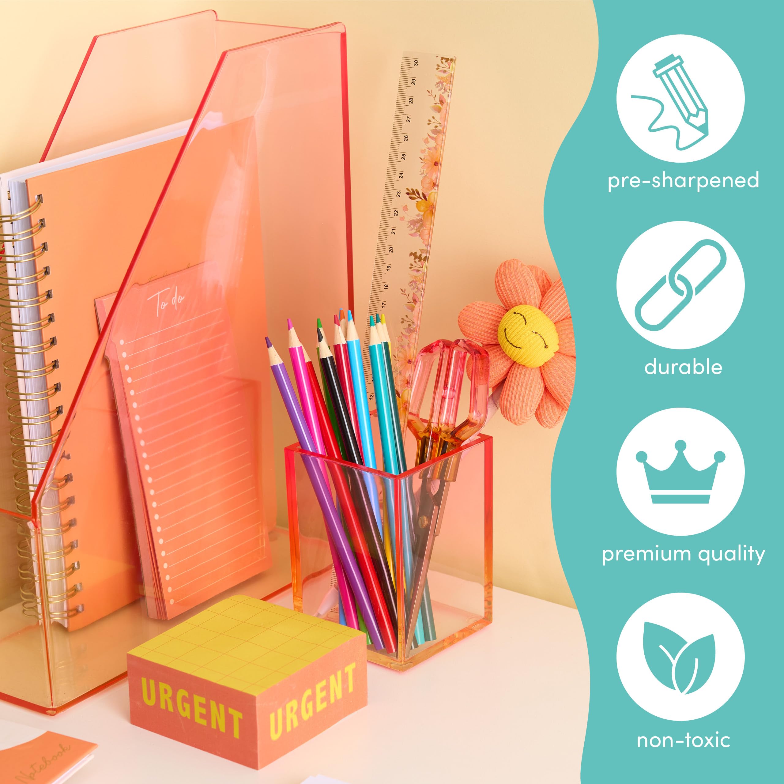 THE TWIDDLERS Set 288 Matite Colorate, 24 Scatole da 12, 18 cm | Regalini fine festa, gadget compleanno bambini e bambina, pastelli per scuola, premietti, pensierini, temperate