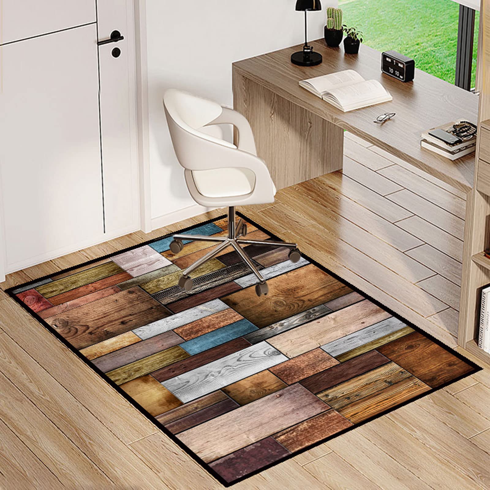 Single tree forest Chair Mat For Hardwood Floors,Office Chair Carpet，Multi-Purpose Floor Protectors For Rolling Chairs，Area Rug，anti-skidding And Stop Noise,Available In A Variety Of Colors And Sizes