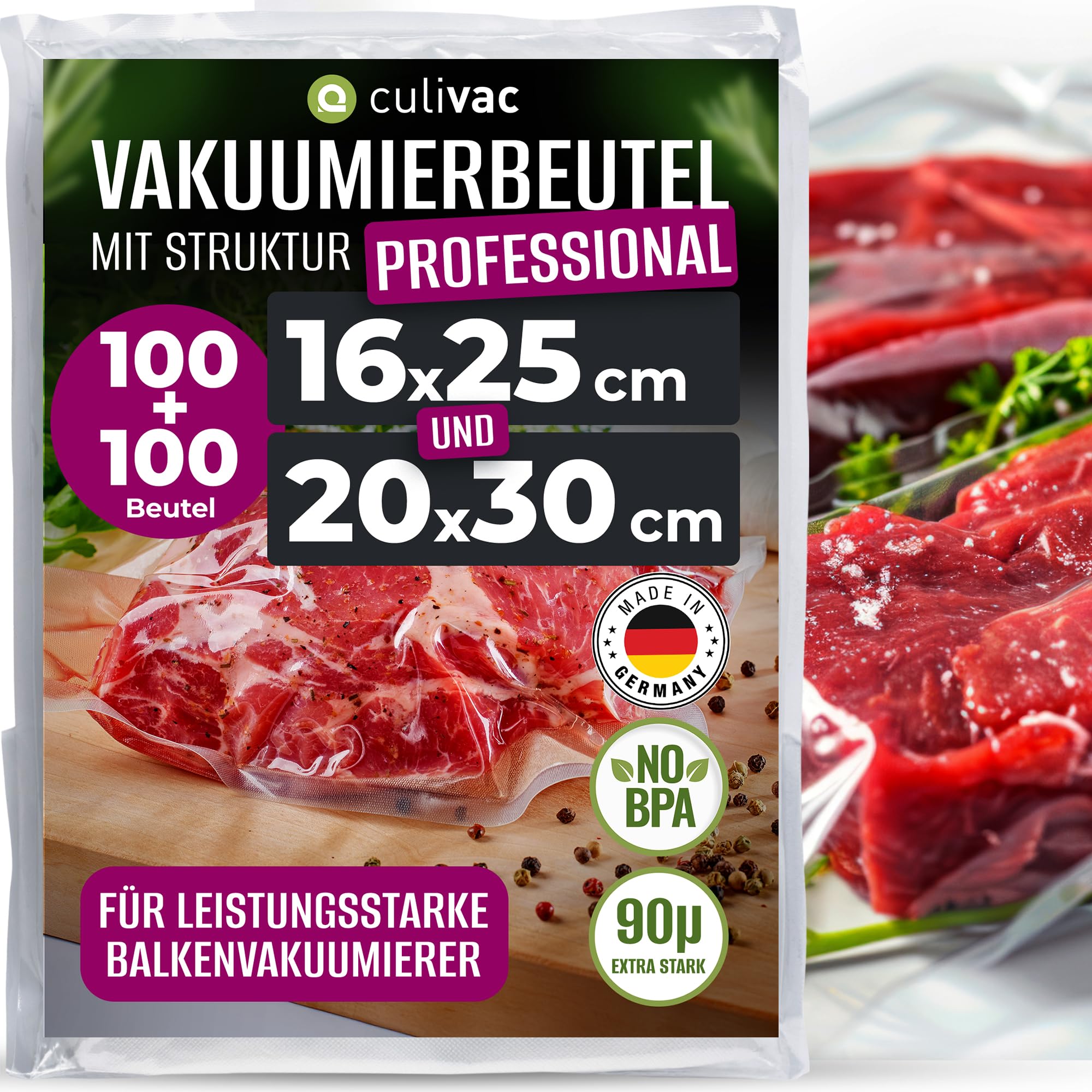 culivac Vakuumierbeutel und -rollen – SET Professional 3