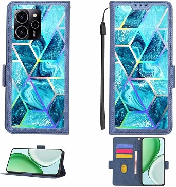 Aroepurt Case Compatible for Benco S1 Phone Case Flip Cover [with Tempered Glass Screen Protector][RFID Blocking][Colorful Reflect Light] LPT-LS