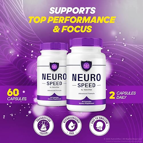 Miniatura 3 de (2 unidades) Neuro Speed - Fórmula de soporte de memoria diaria premium con una mezcla limpia y natural para ayudar a mantener un pensamiento agudo,